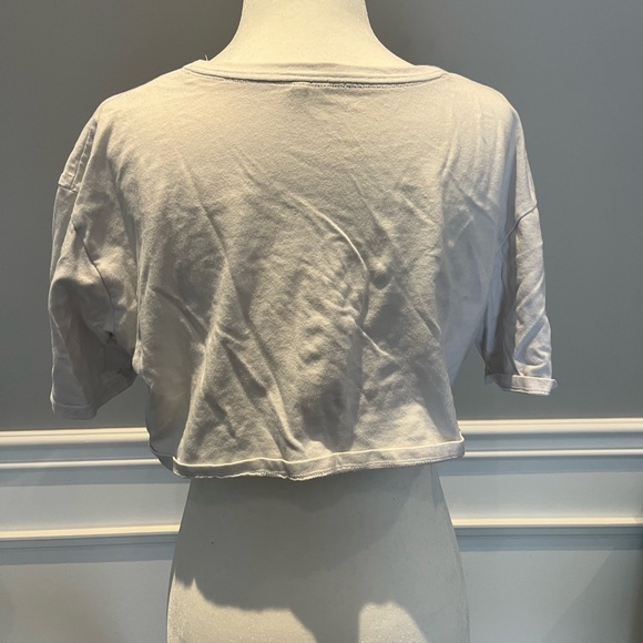 Kendall & Kylie crop t-shirt, size small, black/white/pink - Picture 4 of 5